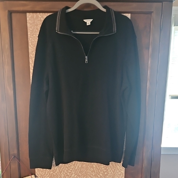 Calvin Klein Men's Black Zip-Up Sweater. Size Large - Picture 1 of 6